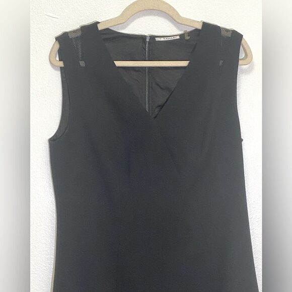 TAHARI - Black Dress V Neck Business Cocktail Texture - size 12 - Picture 9 of 9